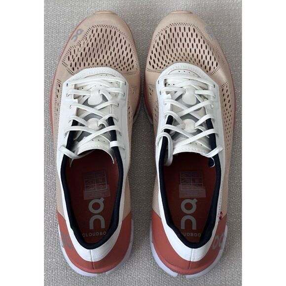 On Running Cloudboom 1 Women’s Sneakers in Savannah/ White, SZ 9.5‎ - Picture 4 of 12